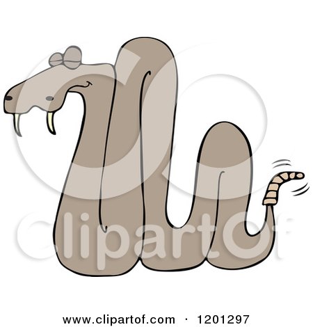 Cartoon of a Sleeping Rattlesnake - Royalty Free Vector Clipart by djart