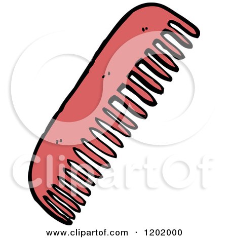 Cartoon of a Comb - Royalty Free Vector Illustration by lineartestpilot