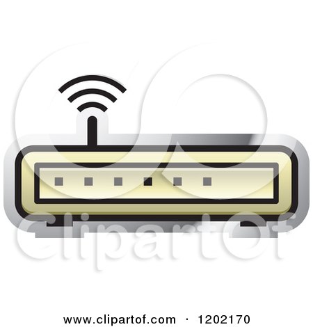 Clipart of a Computer Internet Modem - Royalty Free Vector Illustration by Lal Perera