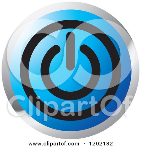 Clipart of a Computer Power Button Icon - Royalty Free Vector Illustration by Lal Perera