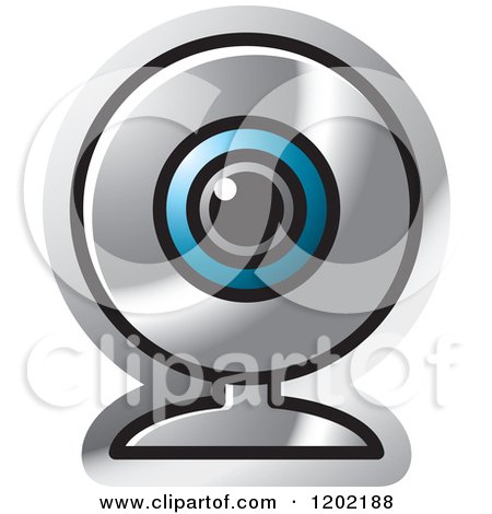 Clipart of a Computer Web Cam Icon - Royalty Free Vector Illustration by Lal Perera