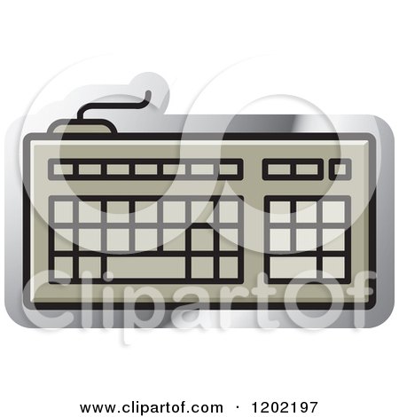 Clipart of a Computer Keyboard Icon - Royalty Free Vector Illustration by Lal Perera