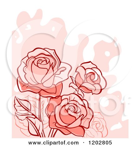 Clipart of a Pastel Rose Background with Grunge on off White - Royalty Free Vector Illustration by Vector Tradition SM