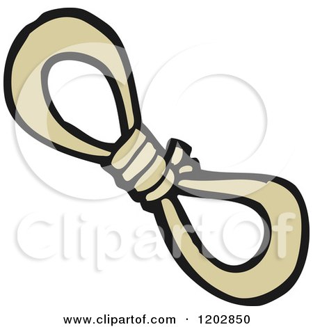 Cartoon of a Rope Knot - Royalty Free Vector Illustration by lineartestpilot