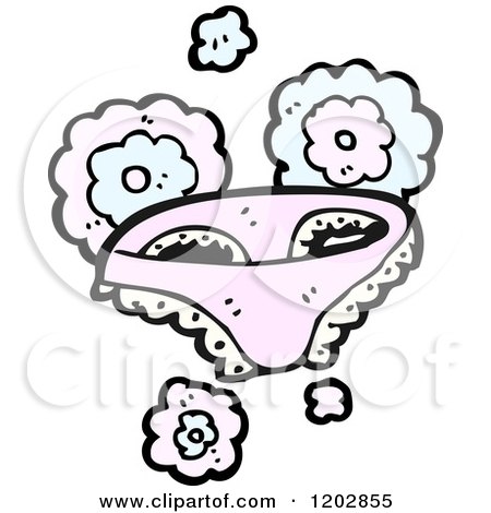 Cartoon of Women's Panties - Royalty Free Vector Illustration by lineartestpilot