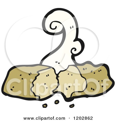 Cartoon of a Steaming Loaf of Bread - Royalty Free Vector Illustration by lineartestpilot