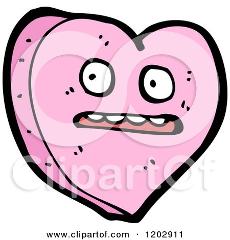 Cartoon of a Valentine Heart - Royalty Free Vector Illustration by lineartestpilot