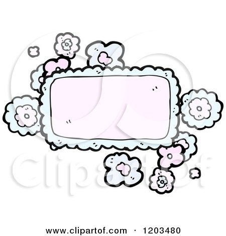 Cartoon of a Lacey Label - Royalty Free Vector Illustration by lineartestpilot