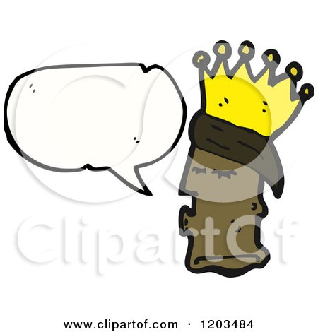Cartoon of a Speaking King - Royalty Free Vector Illustration by lineartestpilot
