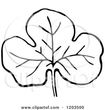 leaf black and white clip art