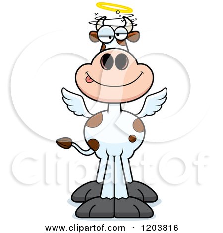 Cartoon of a Drunk Holy Cow - Royalty Free Vector Clipart by Cory Thoman