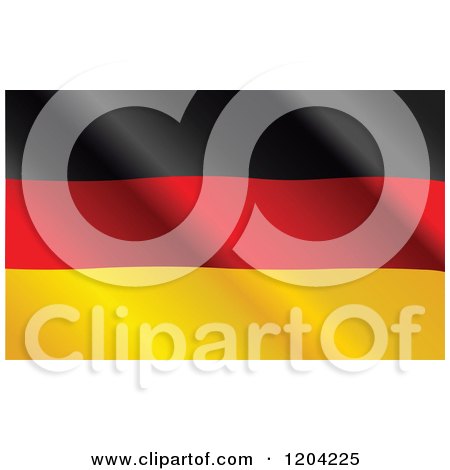 Clipart of a Rippling German Flag - Royalty Free Vector Illustration by Pushkin