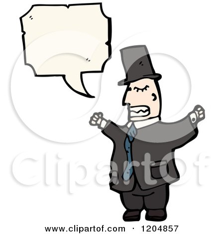 Cartoon of a Magician Speaking - Royalty Free Vector Illustration by lineartestpilot