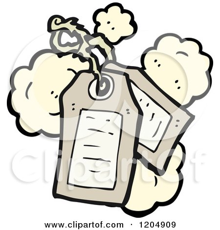 Cartoon of Luggage Tags - Royalty Free Vector Illustration by lineartestpilot