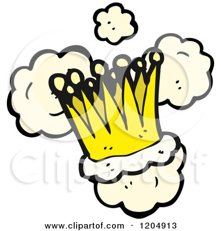 Cartoon of a Gold Crown - Royalty Free Vector Illustration by lineartestpilot