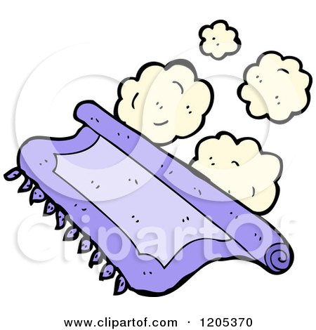 Cartoon of a Magic Carpet - Royalty Free Vector Illustration by lineartestpilot
