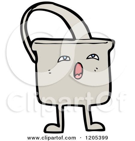 Cartoon of a Bucket - Royalty Free Vector Illustration by lineartestpilot