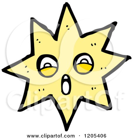 Cartoon of a Star - Royalty Free Vector Illustration by lineartestpilot
