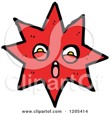 Cartoon of a Star - Royalty Free Vector Illustration by lineartestpilot