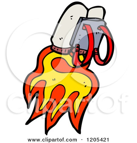 Cartoon of a Jetpack - Royalty Free Vector Illustration by lineartestpilot