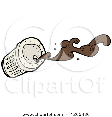Cartoon of a Spilled Soda Pop Can - Royalty Free Vector Illustration by lineartestpilot