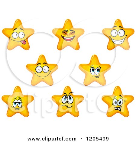 Clipart of Yellow Stars - Royalty Free Vector Illustration by Vector Tradition SM