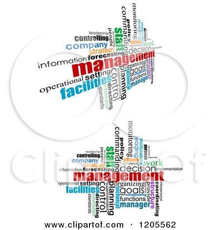 Clipart of Management Word Collages - Royalty Free Vector Illustration by Vector Tradition SM