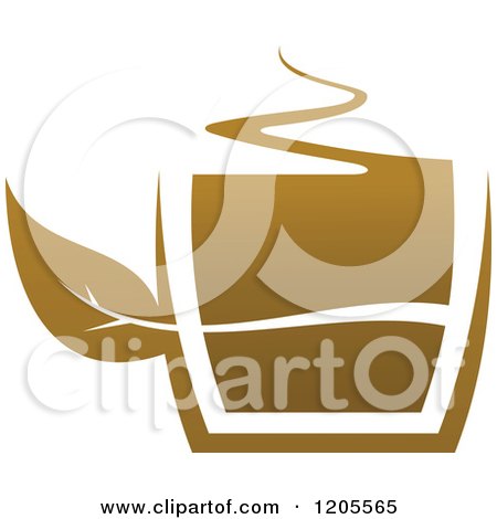 Clipart of a Cup of Brown Tea or Coffee 3 - Royalty Free Vector Illustration by Vector Tradition SM