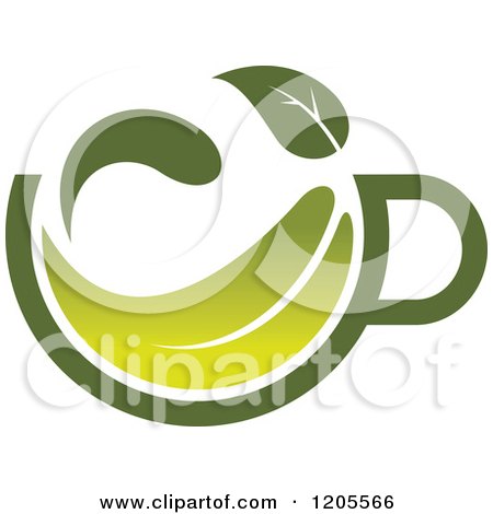 Clipart of a Cup of Green Tea or Coffee 13 - Royalty Free Vector Illustration by Vector Tradition SM