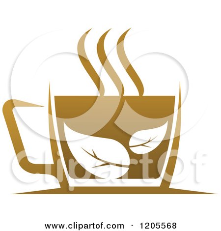 Clipart of a Cup of Brown Tea or Coffee 4 - Royalty Free Vector Illustration by Vector Tradition SM