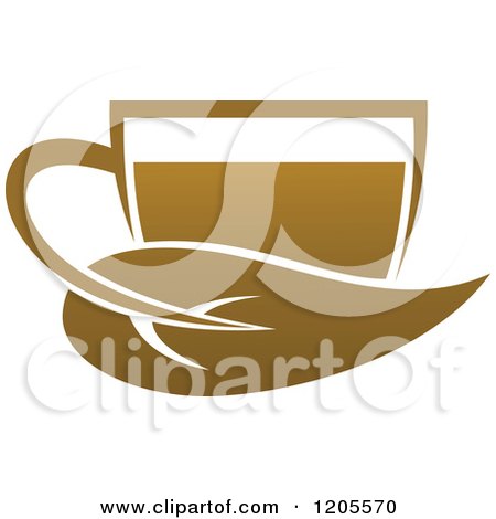 Clipart of a Cup of Brown Tea or Coffee 2 - Royalty Free Vector Illustration by Vector Tradition SM