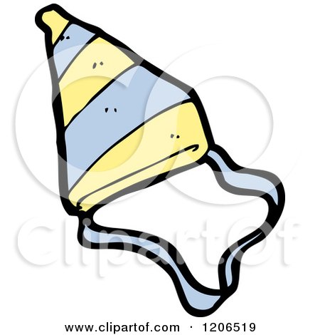 Cartoon of a Party Hat - Royalty Free Vector Illustration by lineartestpilot