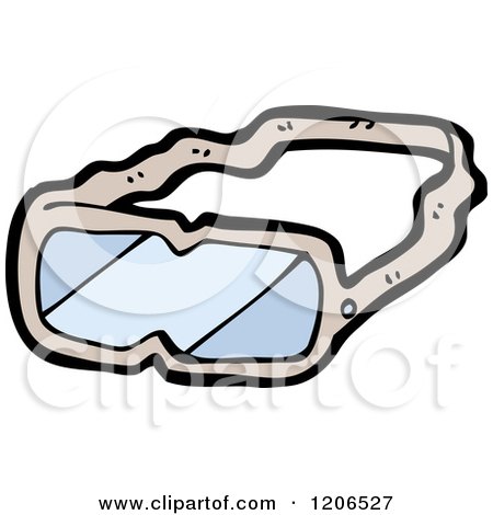 Cartoon of Goggles - Royalty Free Vector Illustration by lineartestpilot