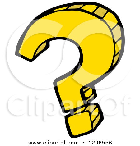 Cartoon of a Question Mark - Royalty Free Vector Illustration by lineartestpilot