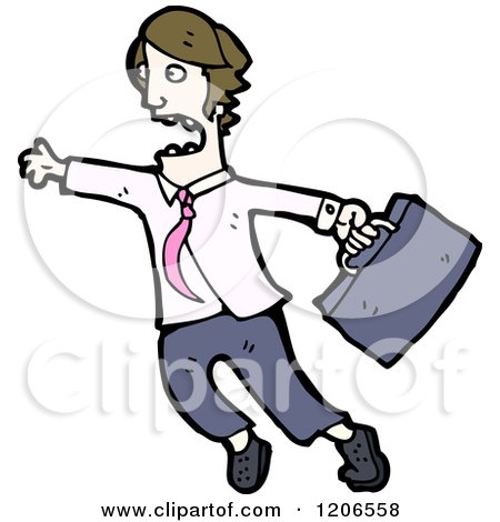 Cartoon of a Businessman - Royalty Free Vector Illustration by lineartestpilot