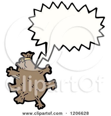 Cartoon of a Microbe Speaking - Royalty Free Vector Illustration by lineartestpilot