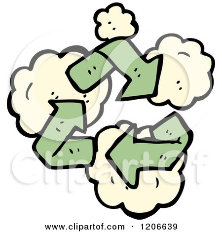 Cartoon of a Recycle Logo - Royalty Free Vector Illustration by lineartestpilot