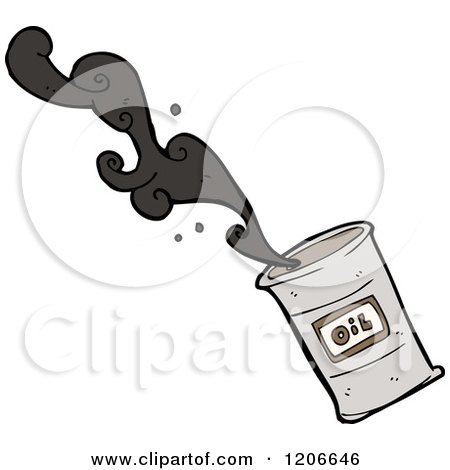 Cartoon of a Spilling Oil Barrel - Royalty Free Vector Illustration by lineartestpilot