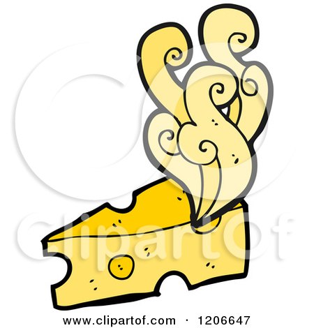 Cartoon of Smelly Swiss Cheese - Royalty Free Vector Illustration by lineartestpilot