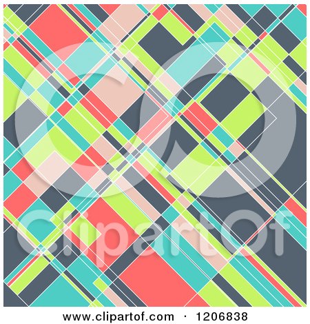 Clipart of a Colorful Geometric Pattern - Royalty Free Vector Illustration by KJ Pargeter