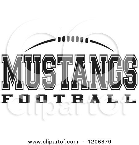 black mustang football logo