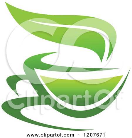 Clipart of a Cup of Green Tea or Coffee 20 - Royalty Free Vector Illustration by Vector Tradition SM