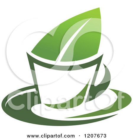 Clipart of a Cup of Green Tea or Coffee 19 - Royalty Free Vector Illustration by Vector Tradition SM
