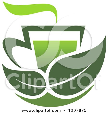 Clipart of a Cup of Green Tea or Coffee 16 - Royalty Free Vector Illustration by Vector Tradition SM