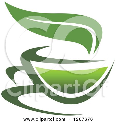 Clipart of a Cup of Green Tea or Coffee 15 - Royalty Free Vector Illustration by Vector Tradition SM