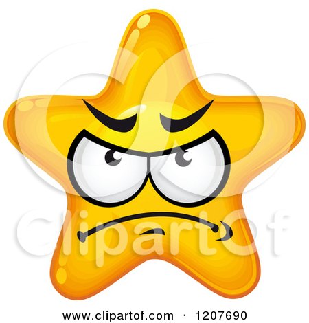 Cartoon of a Mad Yellow Star - Royalty Free Vector Clipart by Vector Tradition SM