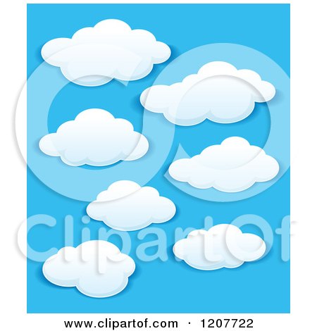 Clipart of a Blue Sky and Puffy White Clouds 4 - Royalty Free Vector Illustration by Vector Tradition SM