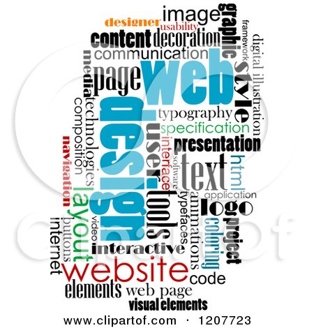 Clipart of a Web Design Word Collage - Royalty Free Vector Illustration by Vector Tradition SM