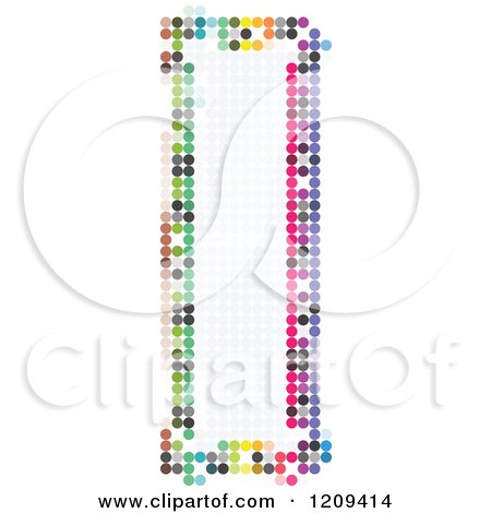 Clipart of a Colorful Pixelated Capital Letter I - Royalty Free Vector Illustration by Andrei Marincas