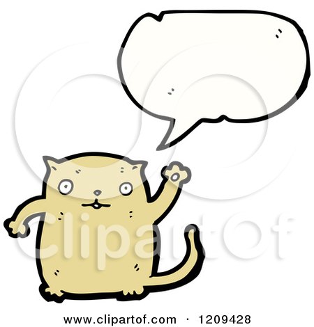 Cartoon of an Animal Speaking - Royalty Free Vector Illustration by lineartestpilot